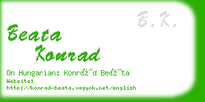 beata konrad business card
